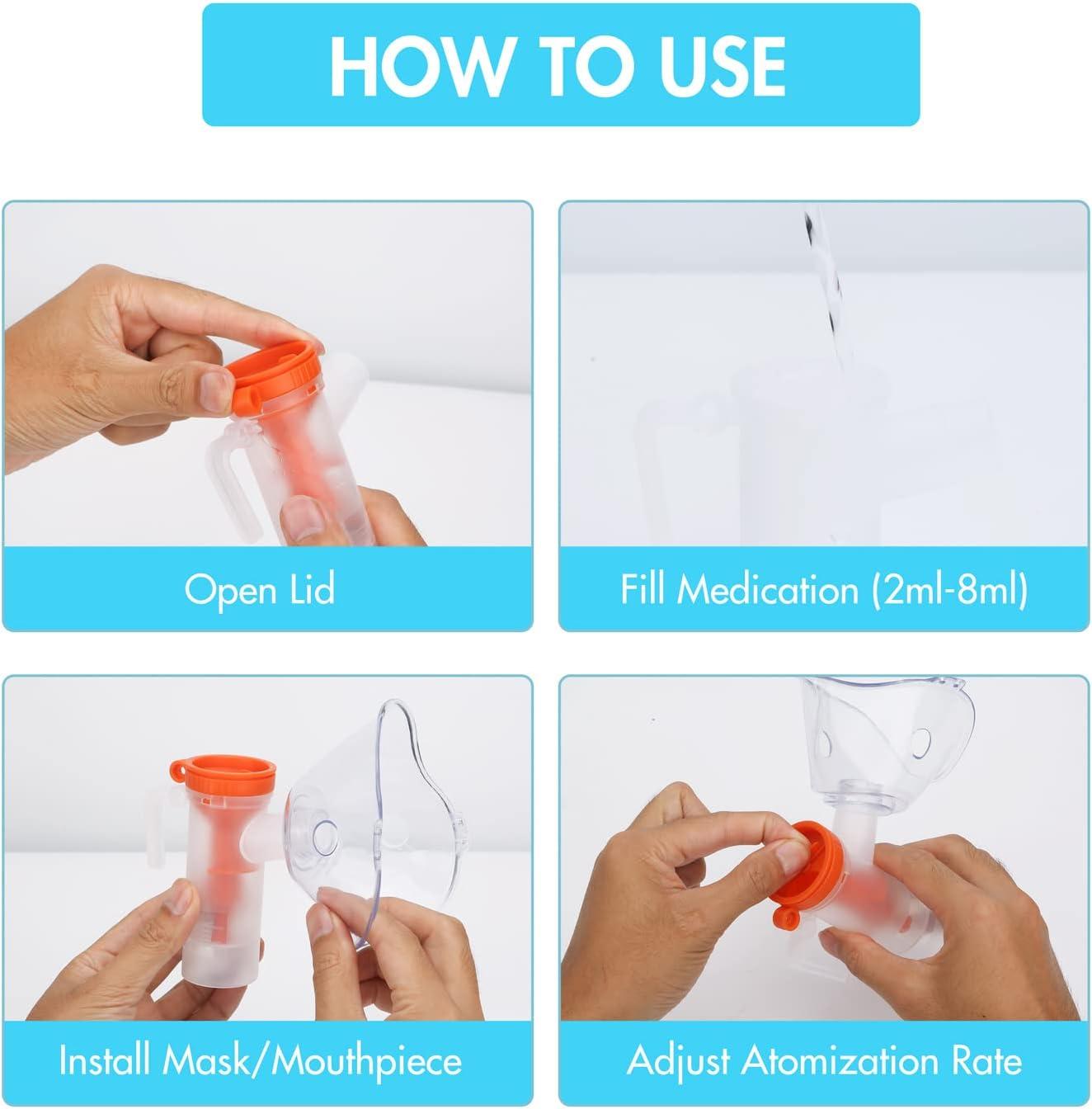 VCBB Nebulizer Tubing and Mouthpiece Replacement Kit Universal Size