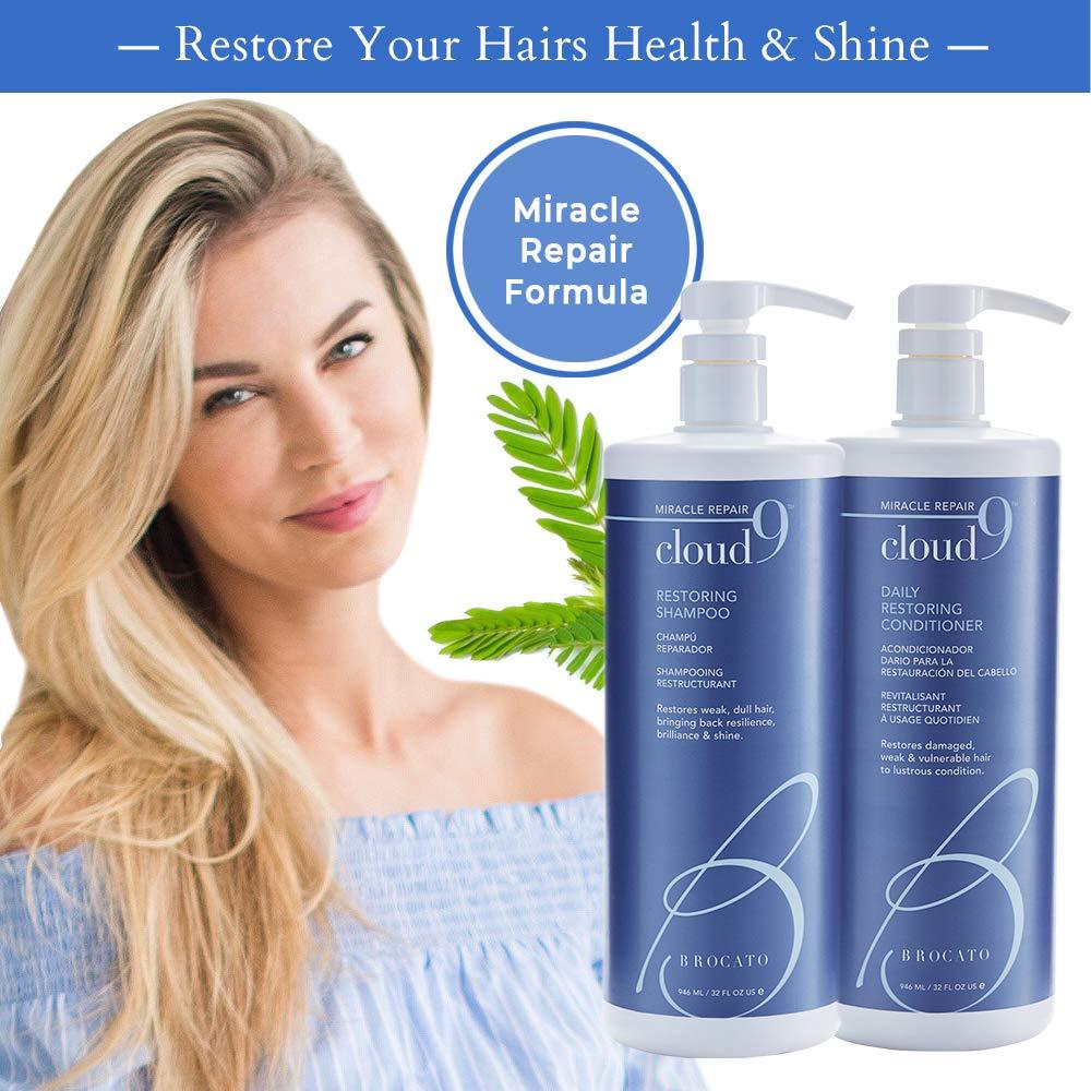 Brocato Cloud 9 Restoring Shampoo + Conditioner Duo, 32 Fl Oz, By