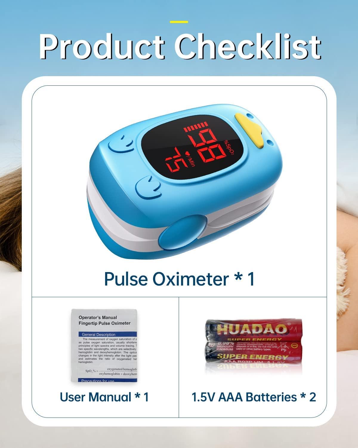 Pulse Oximeter for Kids2022 HOLFENRY infant Pulse Oximeter Fingertip