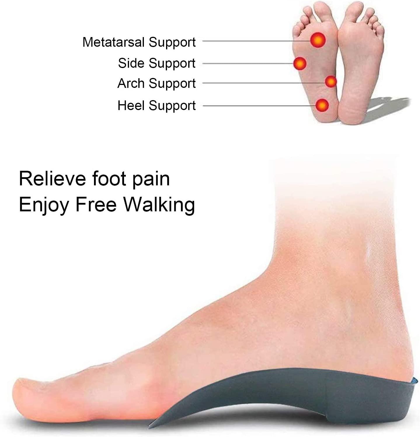 RooRuns FitFeet Orthotic Inserts 3/4 Length, High Arch Support Foot Insoles  for Over-Pronation, Plantar Fasciitis, Flat Feet - Shoe Inserts for  Walking, Running Men and Women S | Men's 5-6, Women's 6-7