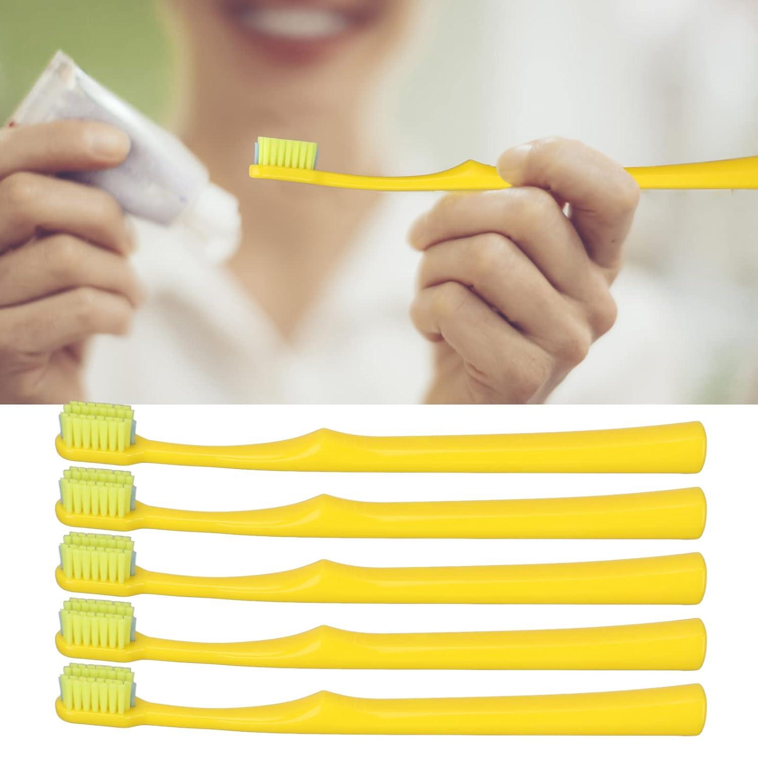5-Piece Yellow Braces Care Set | Soft & V-Shaped Orthodontic Toothbrush ...