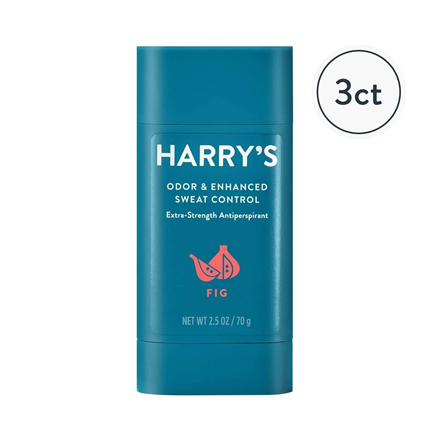 Harry's Odor & Enhanced Sweat Control, Extrastrength Antiperspirant, Fig, 3 Count (Pack of 3