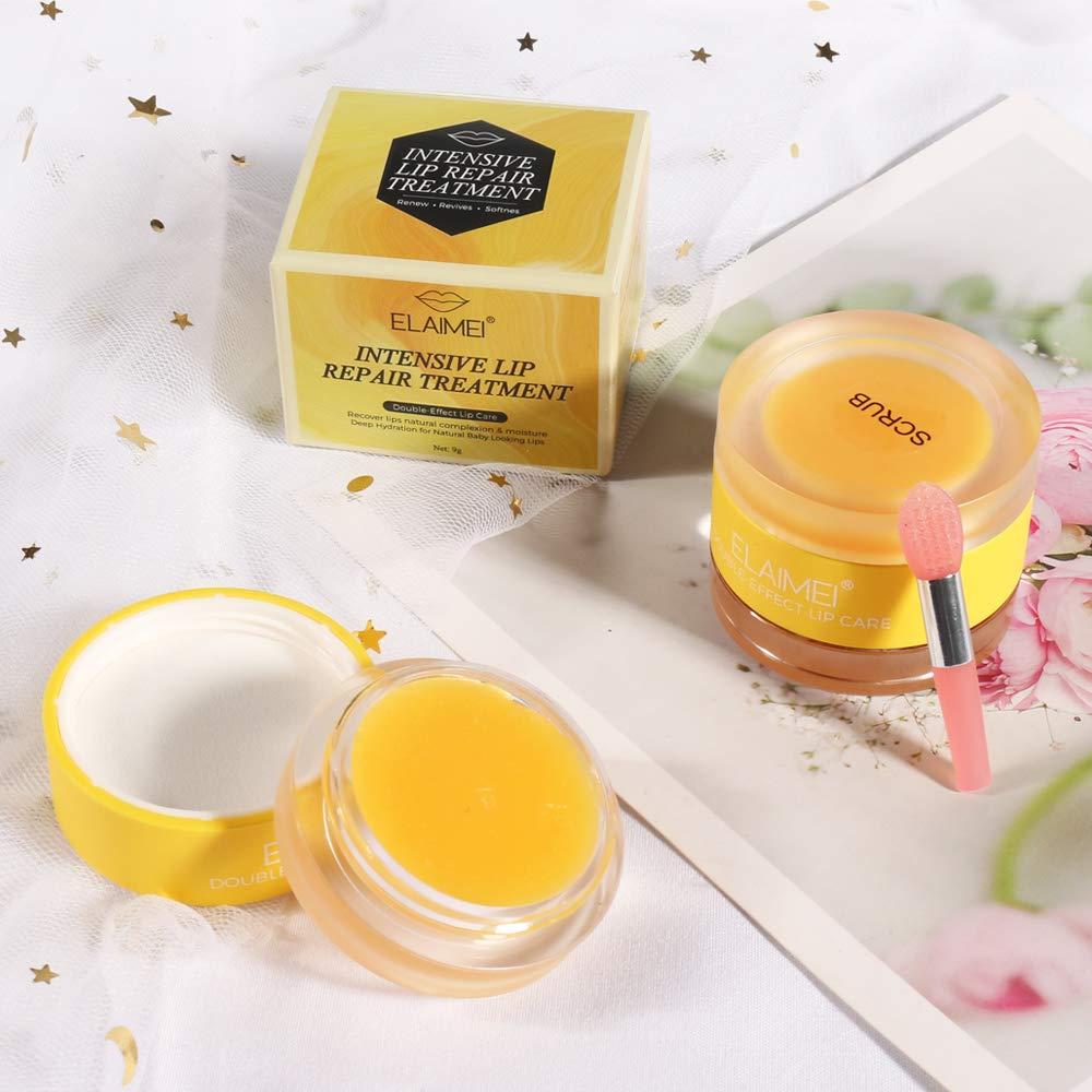 Lip Sleeping Mask, Lip Scrub Mask with Double Effect, Repair Lip Mask