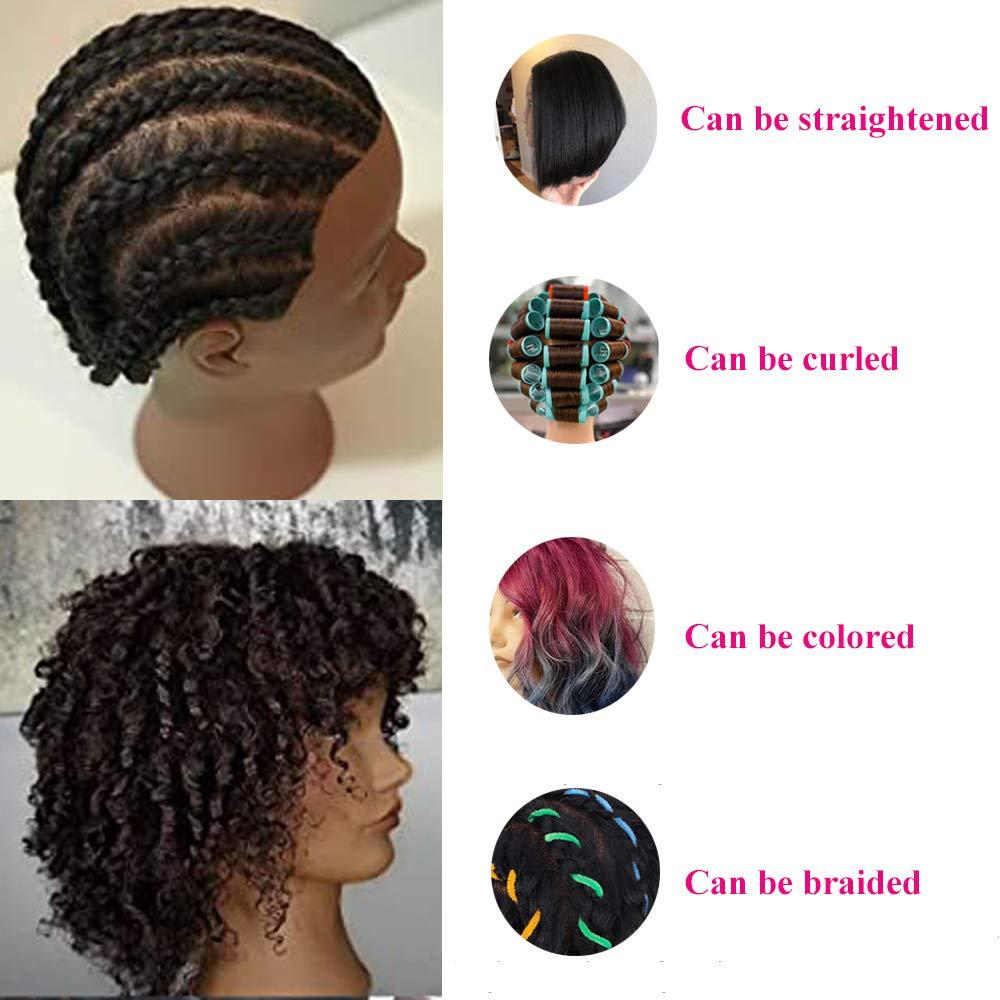 Afro Curly Mannequin Head 100% Human Hair Training Head Manikin