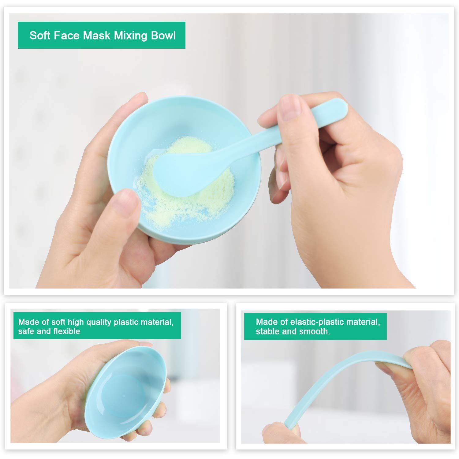 10PCS Face Mask Mixing Bowl Set Silicone Brushes & Spatulas for DIY