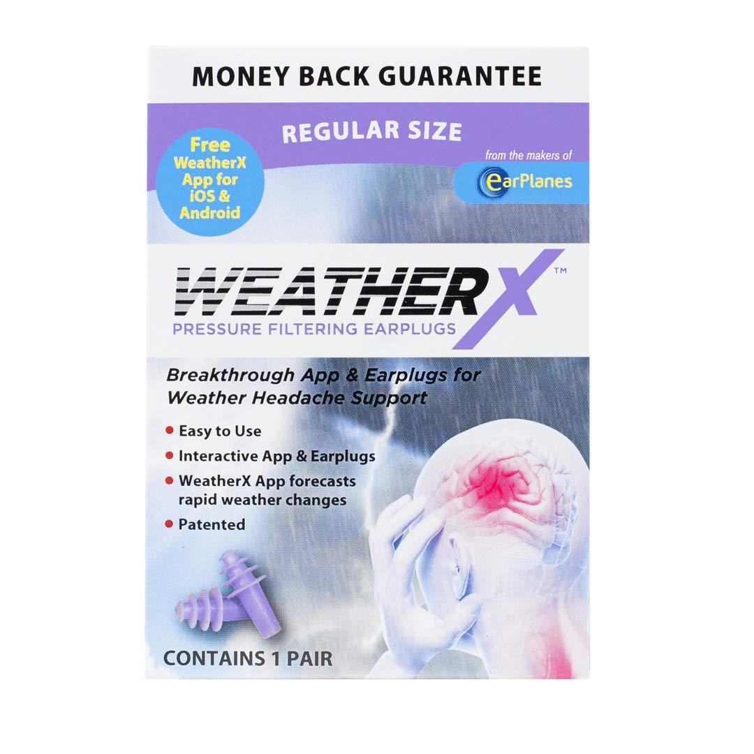 WeatherX Migraine Prevention Pressure Filtering Earplugs for Shifts in