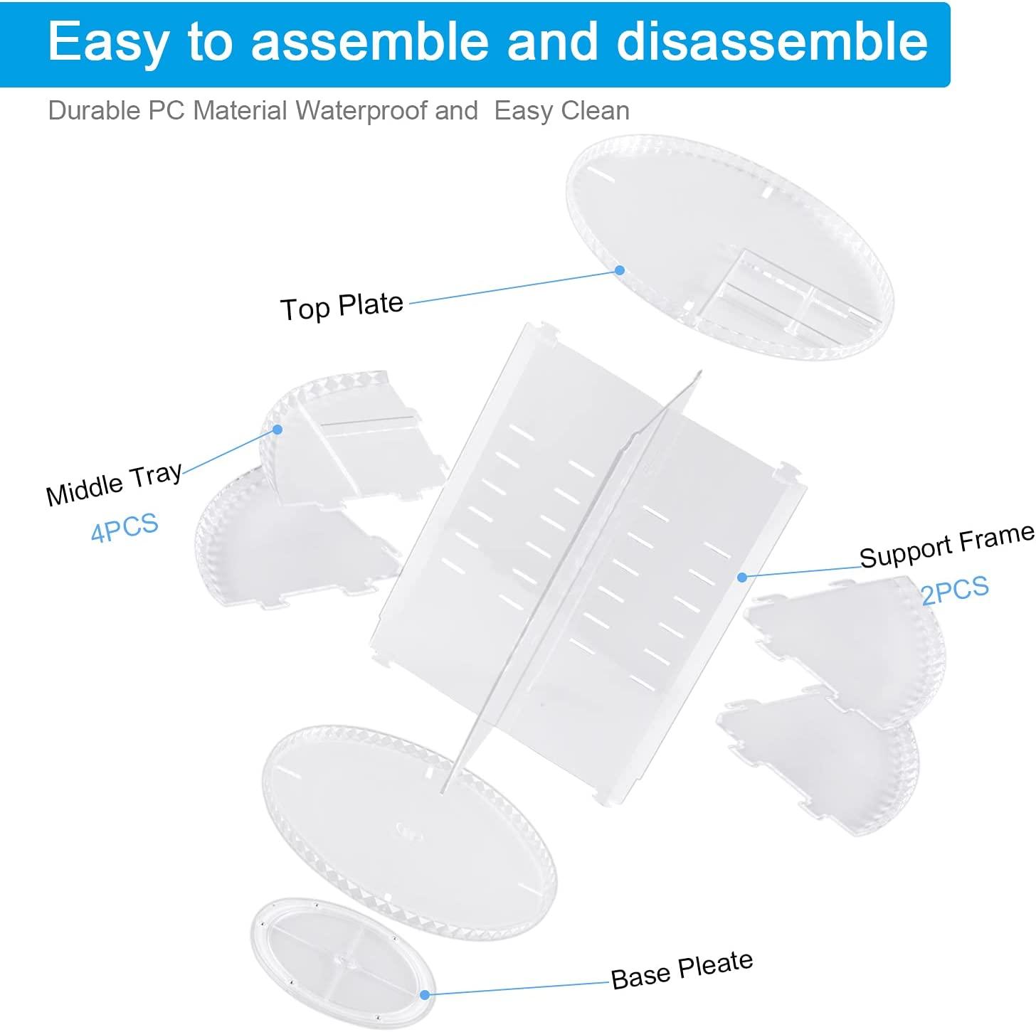 360 Rotating Makeup Organizer, chfine Adjustable Large Capacity