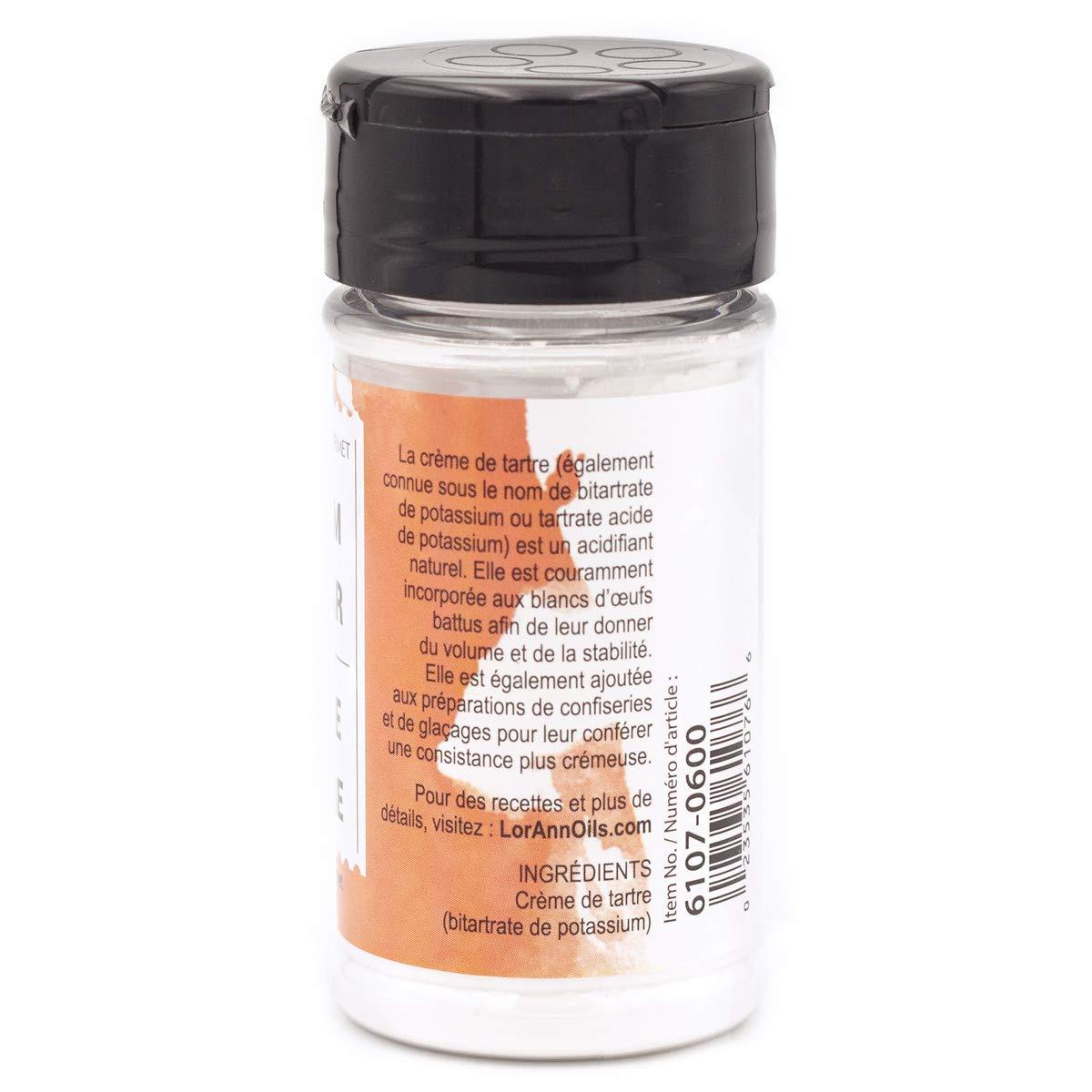 LorAnn Cream of Tartar (Potassium Bitartrate), 3oz.(85gr) Shaker jar
