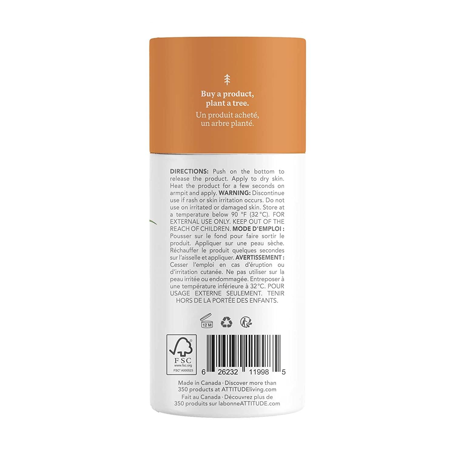 ATTITUDE Deodorant, Plasticfree, Plant and MineralBased Ingredients