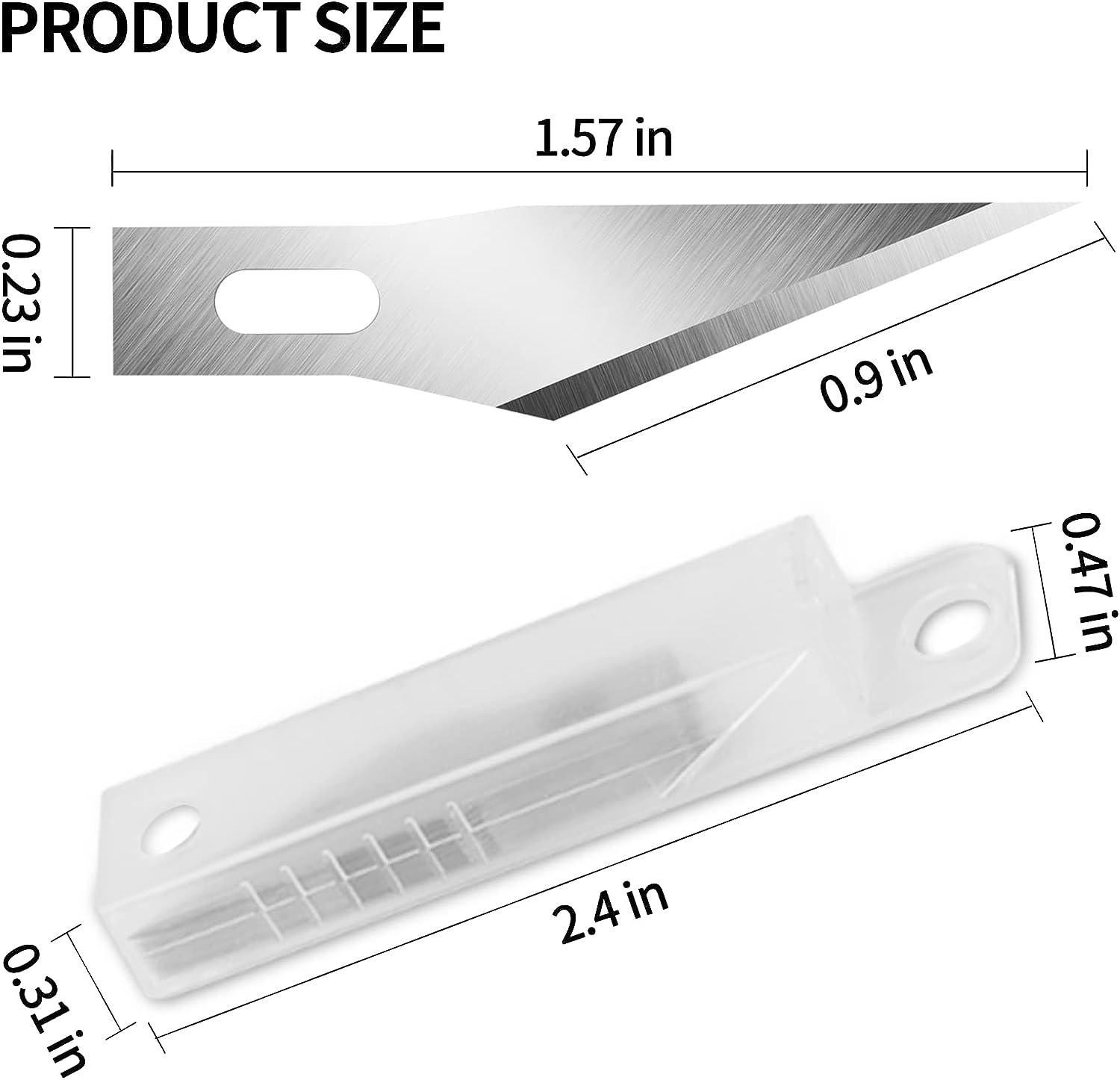 Kit Exacto Knife Set 20Pcs Blade Refill Xacto For Leather Craft Pen Cutter  Razor