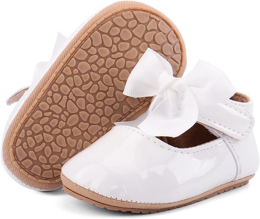 LACOFIA Baby Girls Anti-Slip Mary Jane Party Shoes 12-18 Months