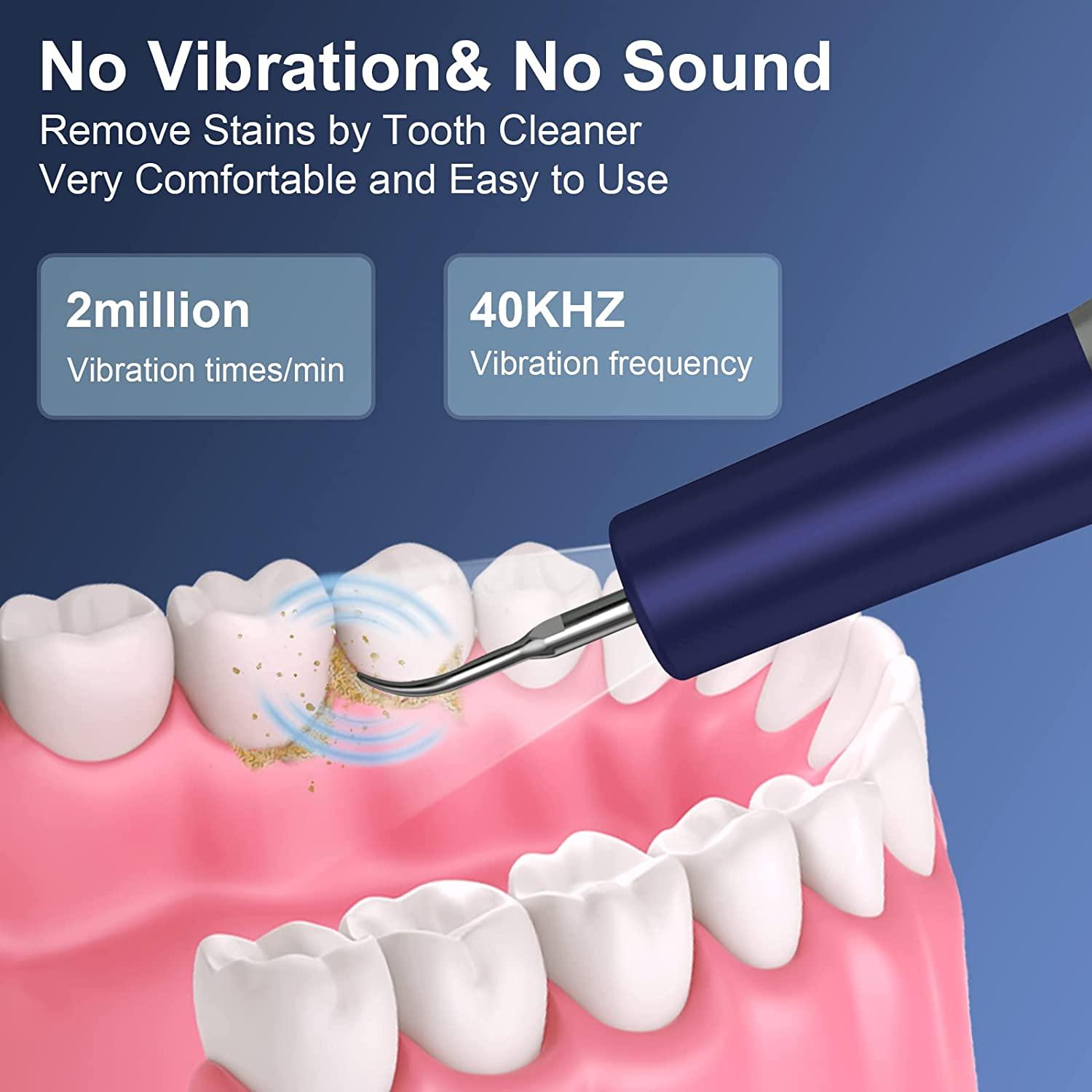 Teeth Cleaning Kit with LED Light, 4 Replaceable Heads & Oral Mirror, 3