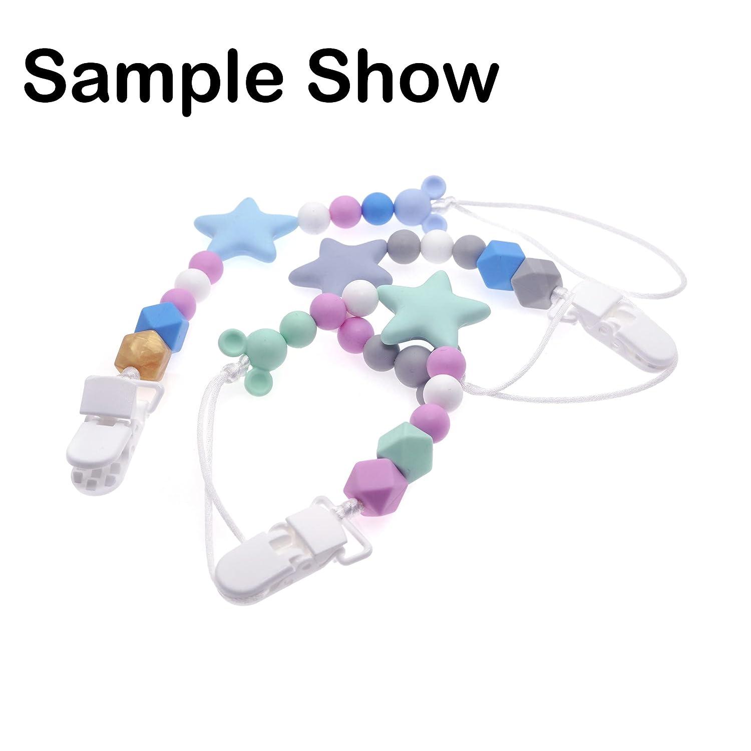 Sutoyuen 25Pcs Pacifier Clips Holders Suspender Mitten Binky Clip for