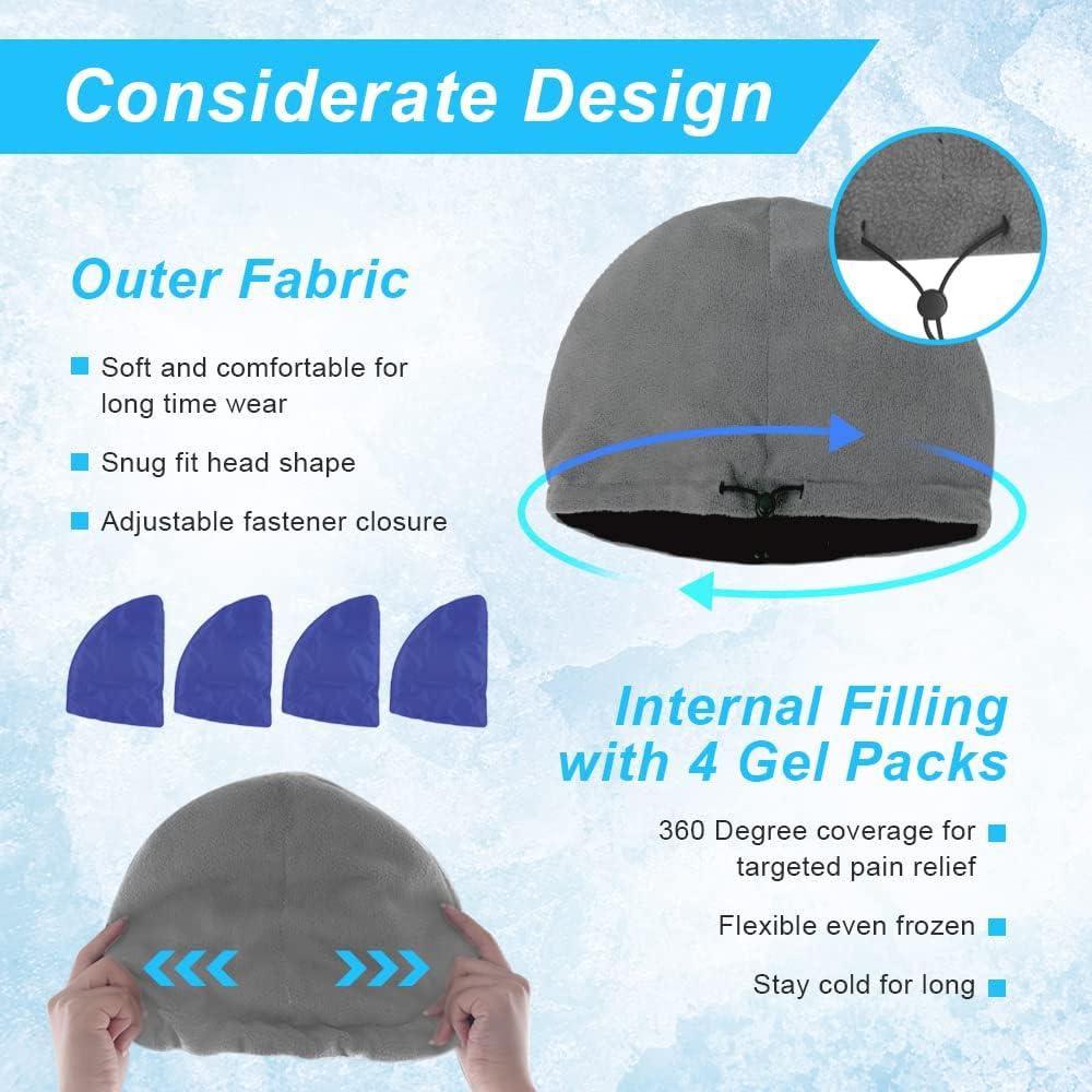 NEWGO Cold Cap Chemo Ice Cap for Cold Therapy Reusable Ice Gel Cap