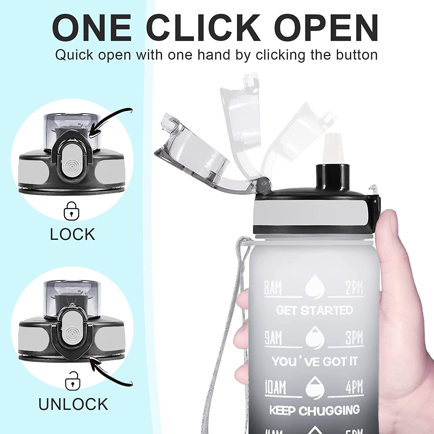 Enerbone 32 OZ Water Bottle, Leakproof BPA & Toxic Free, Motivational Water  with