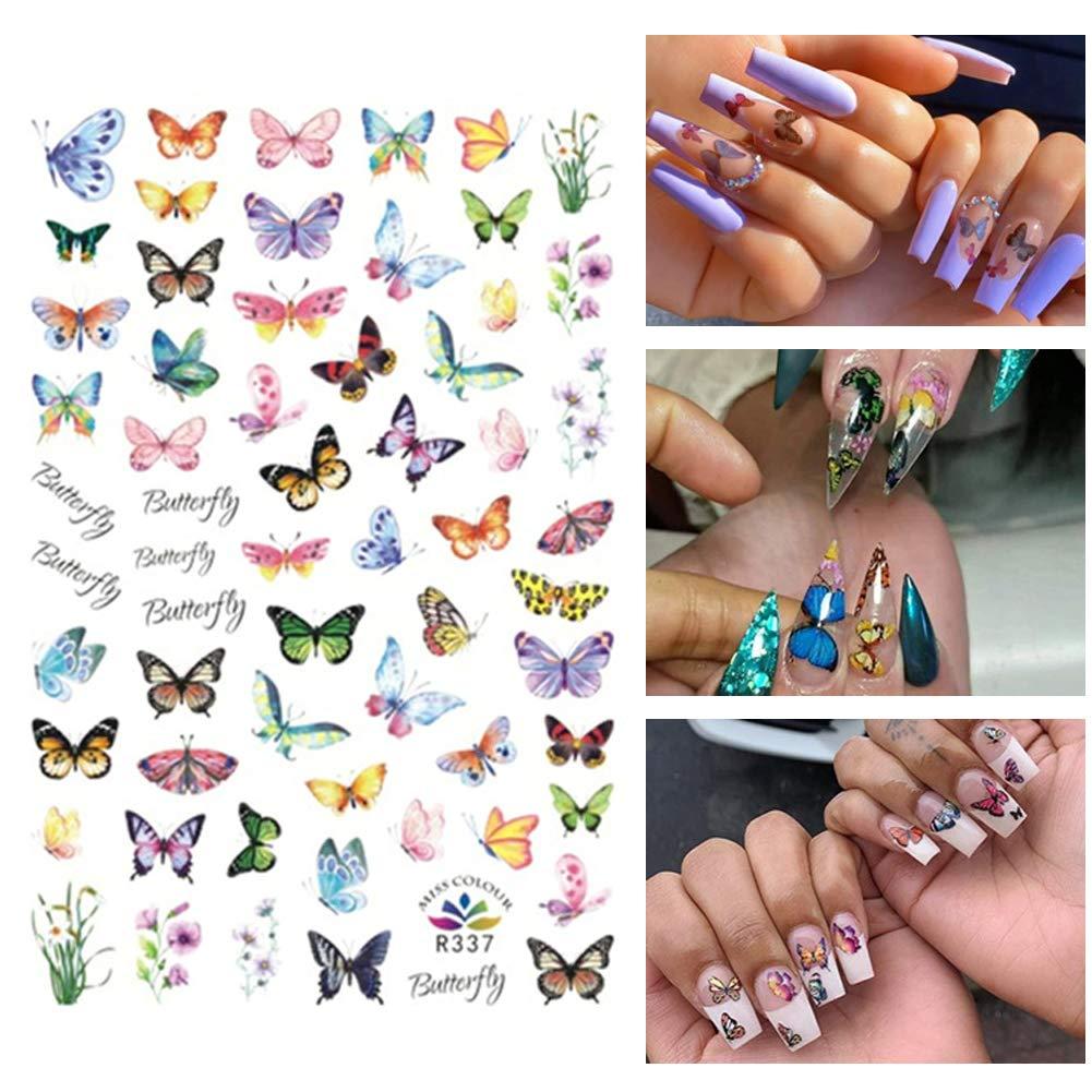 3D Butterfly Nail Art Decals Sticker Nails Supply Flower Butterfly Nail