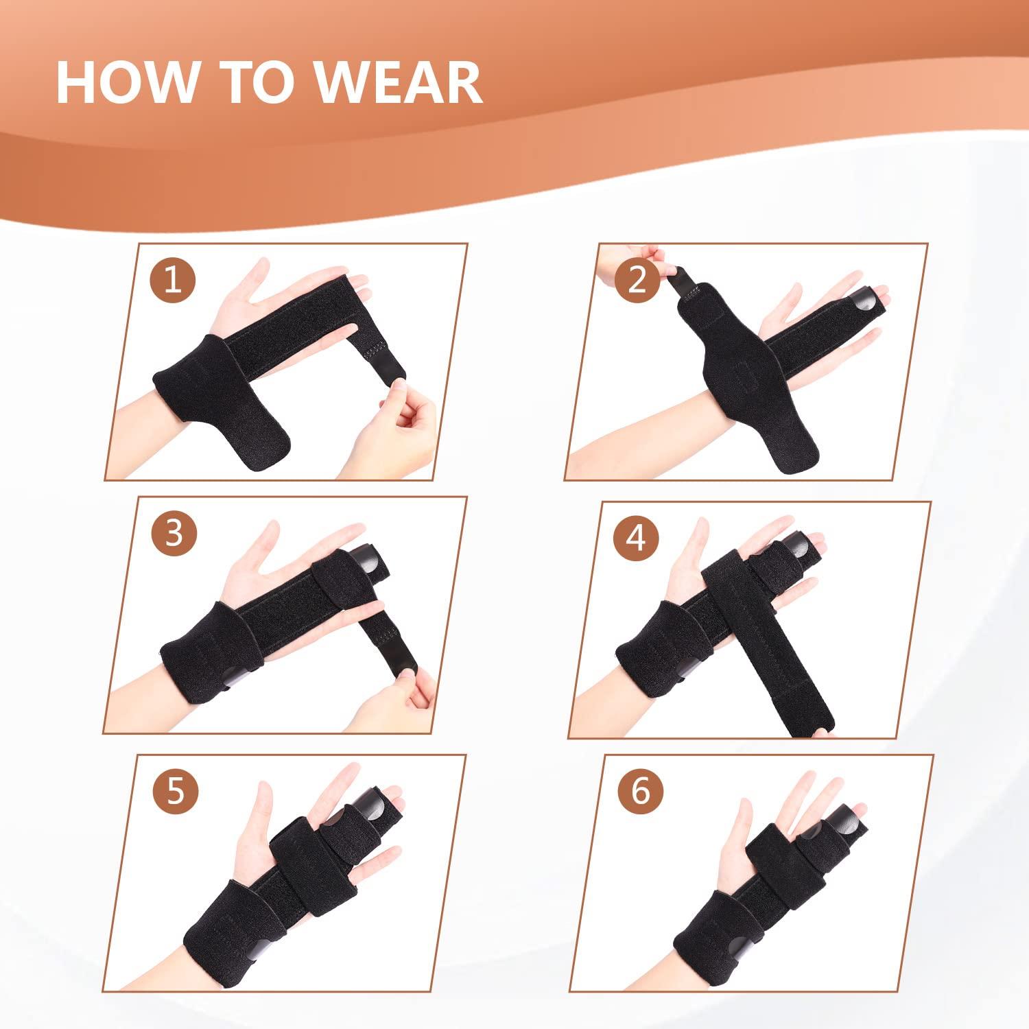 2 Finger Splint, Trigger Finger Splint, Adjustable Two Finger Brace