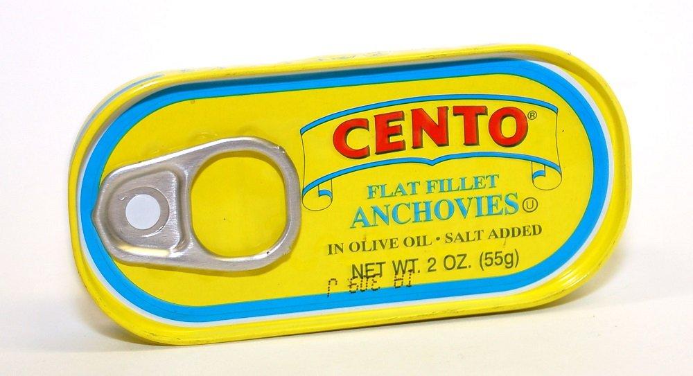 Cento Flat Anchovies in Olive Oil, 2 oz. 2 Ounce (Pack of 3)