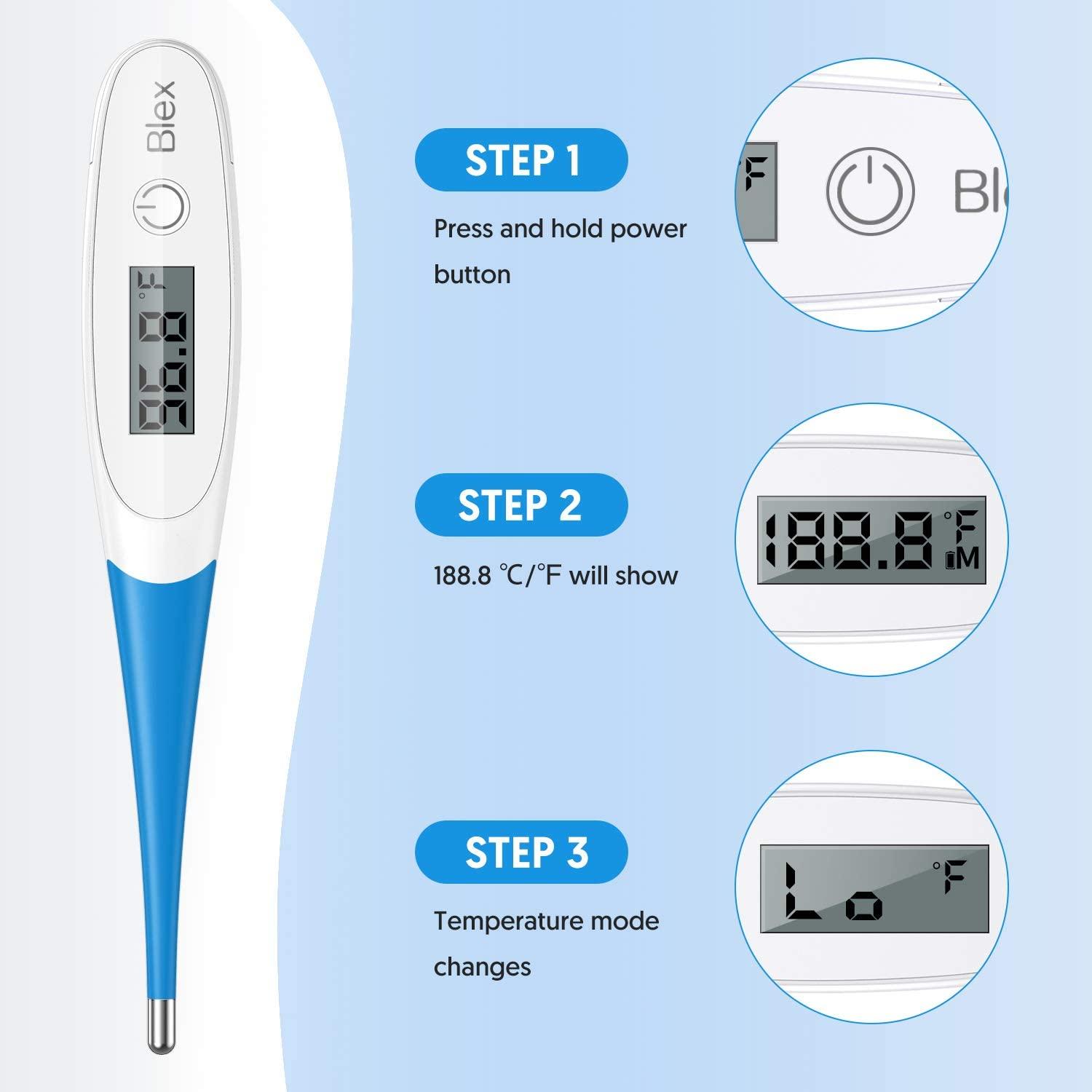 Thermometer for Adults and Kids, Digital Oral Thermometer with 10 Seconds Fast Reading
