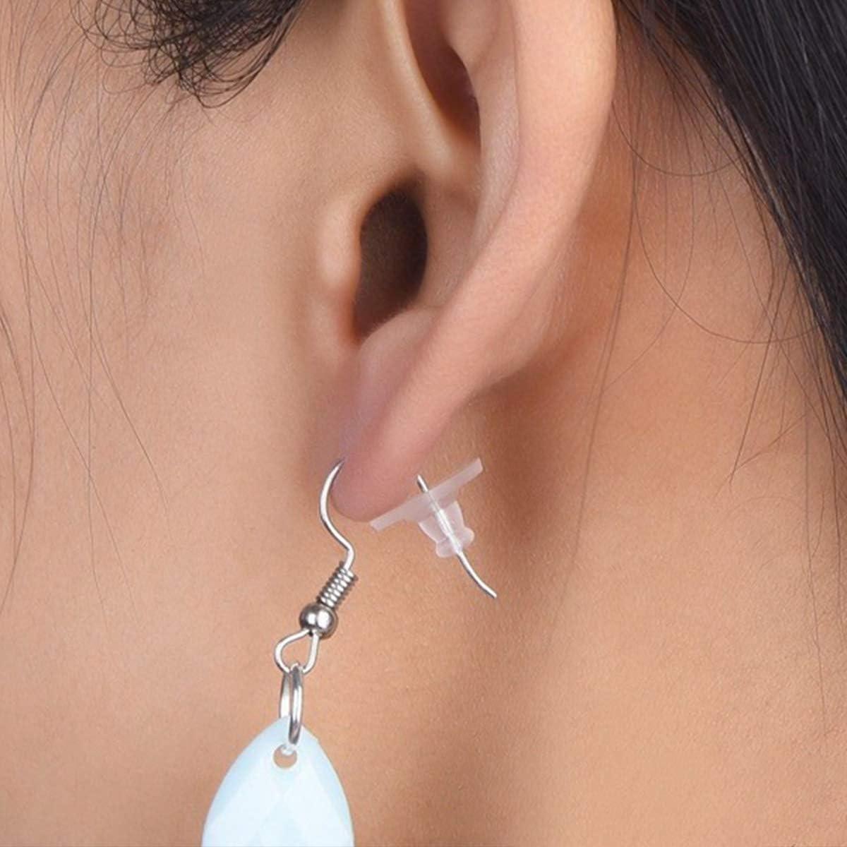 100pcs Earring Backs, Ear Stud Backs (earlobe), Ear Backs (ear Support) For  Heavy Earrings