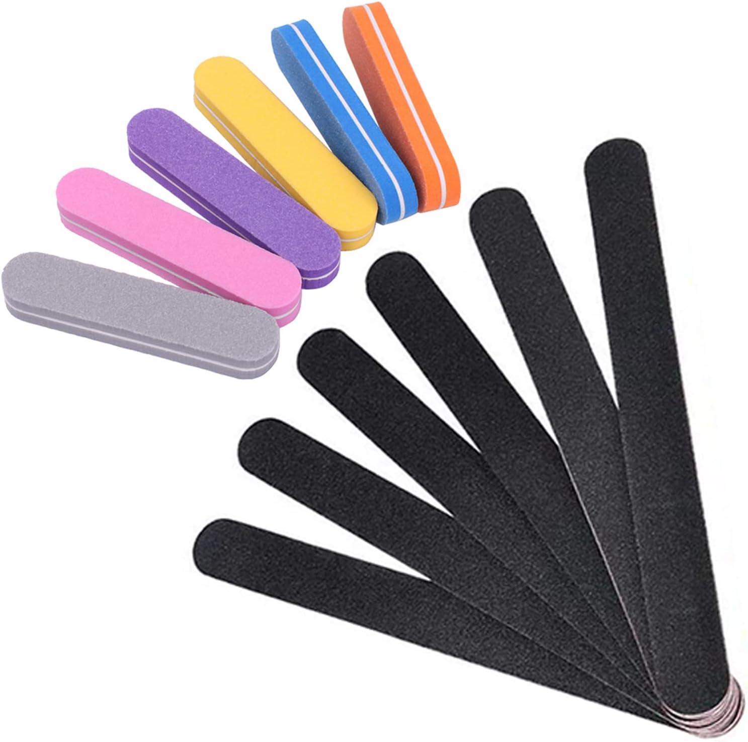 Stadux Nail Files & Buffer Set 12pcs 100/180 Grit Professional Nail File Sanding Block Polisher