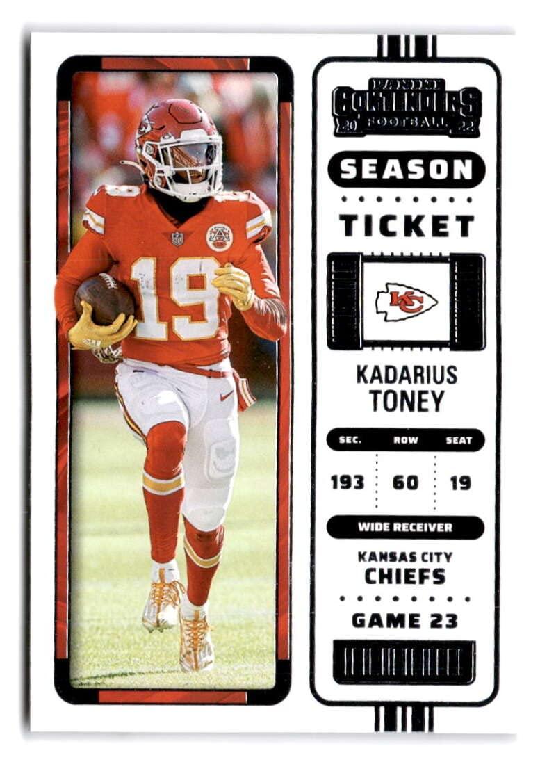 2022 Panini Contenders Season Ticket #71 Kadarius Toney Kansas City Chiefs  Football