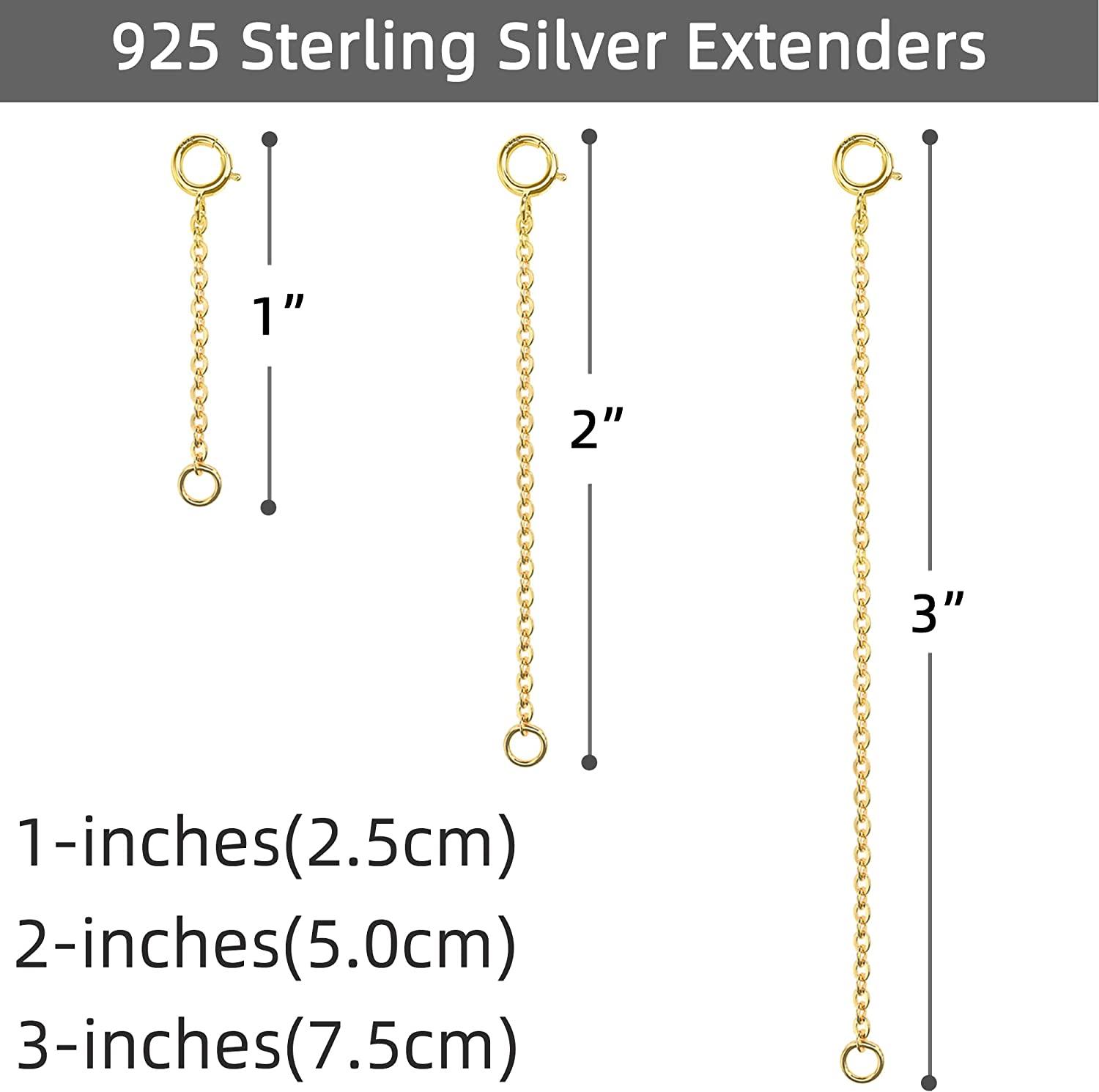 Necklace Extenders 3 PC Set - Gold