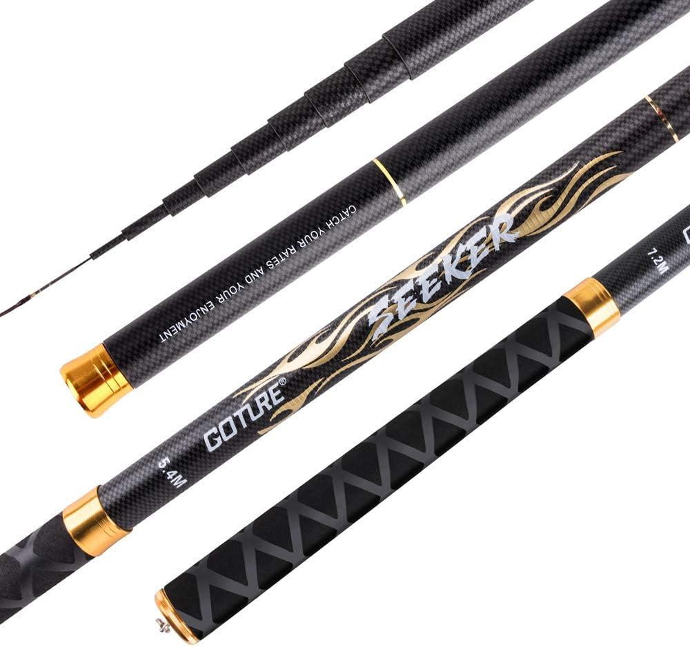 Goture Telescopic Tenkara Fishing Rod - Ultralight Portable Collapsible  Bass Crappie Rod | Carbon Fiber Inshore Stream Trout Pole | 12ft/3.6m Free  Tip Set | Buy Now with Express International Delivery | GoSupps.com