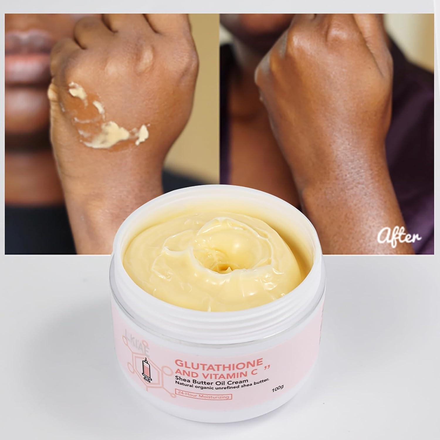 does glutathione tighten skin AILKE Organic Unrefined Shea Butter Oil Cream Daily Moisturizer for Face &  Body Enriched with Glutathione & Vitamin C Alleviates Dryness 3.5 oz | Buy  Now with Express International Delivery