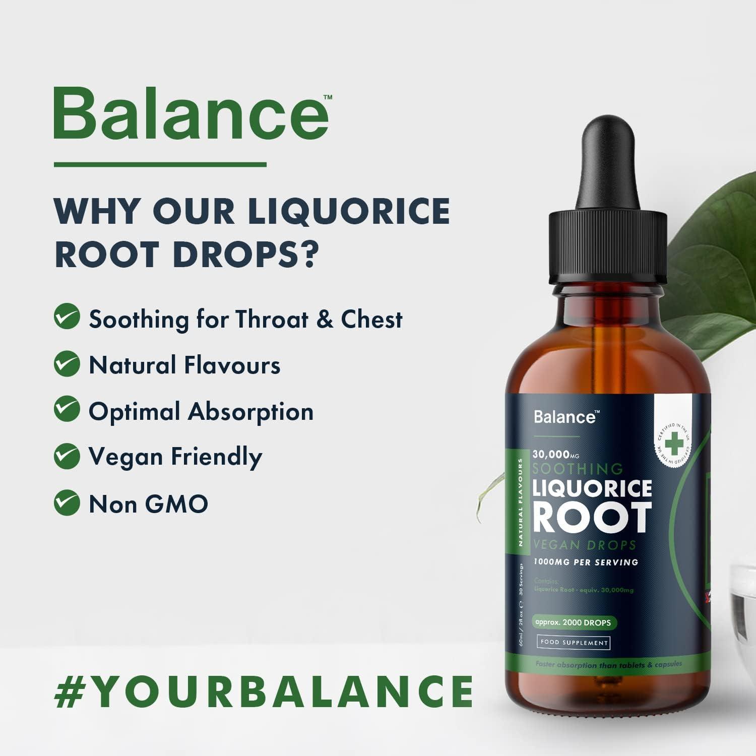 Liquorice Root Liquid Drops High Strength 1000mg Vegan 1 Month