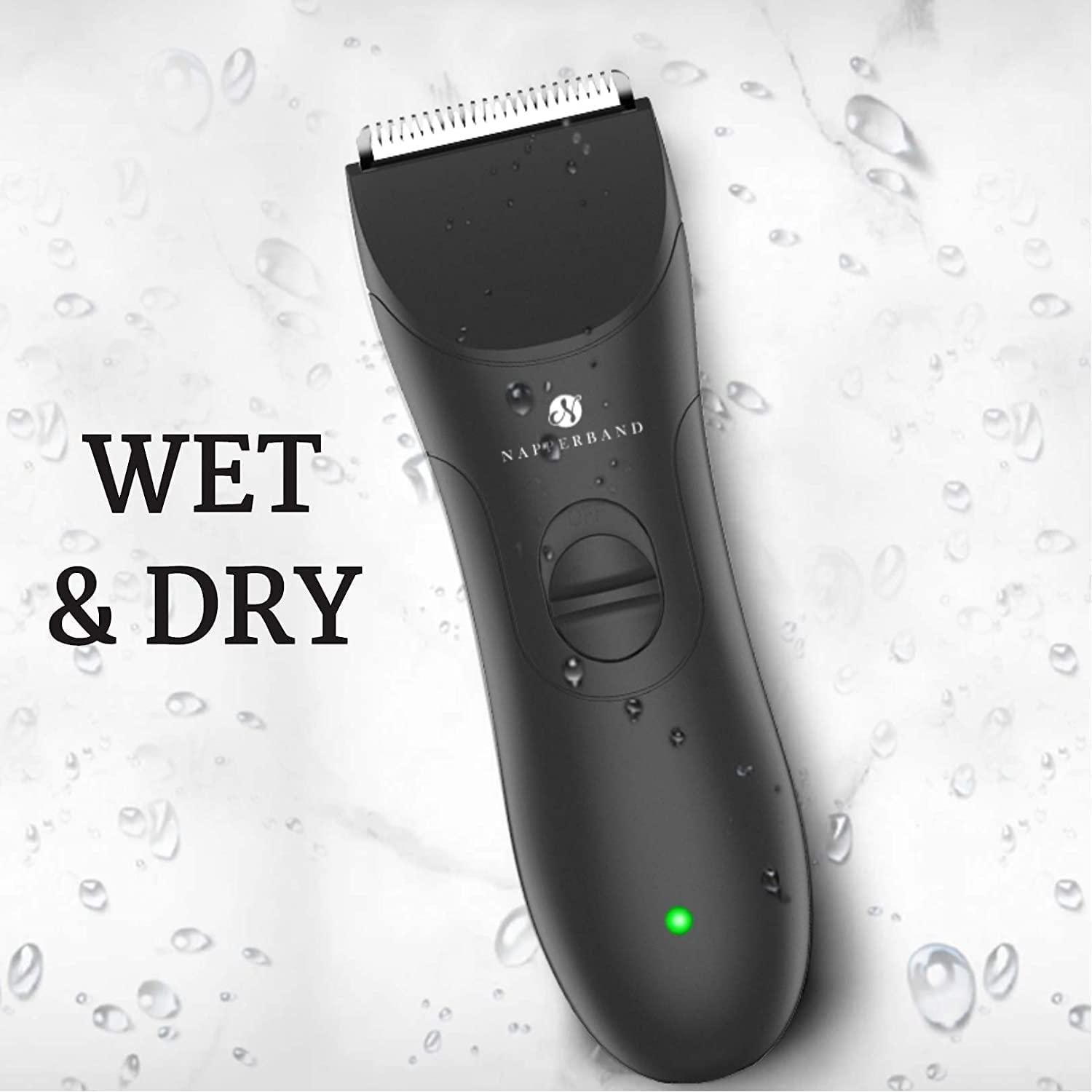 NAPPERBAND Pubic Hair Trimmer. Body Beard Stubble Head Groin Shaver and