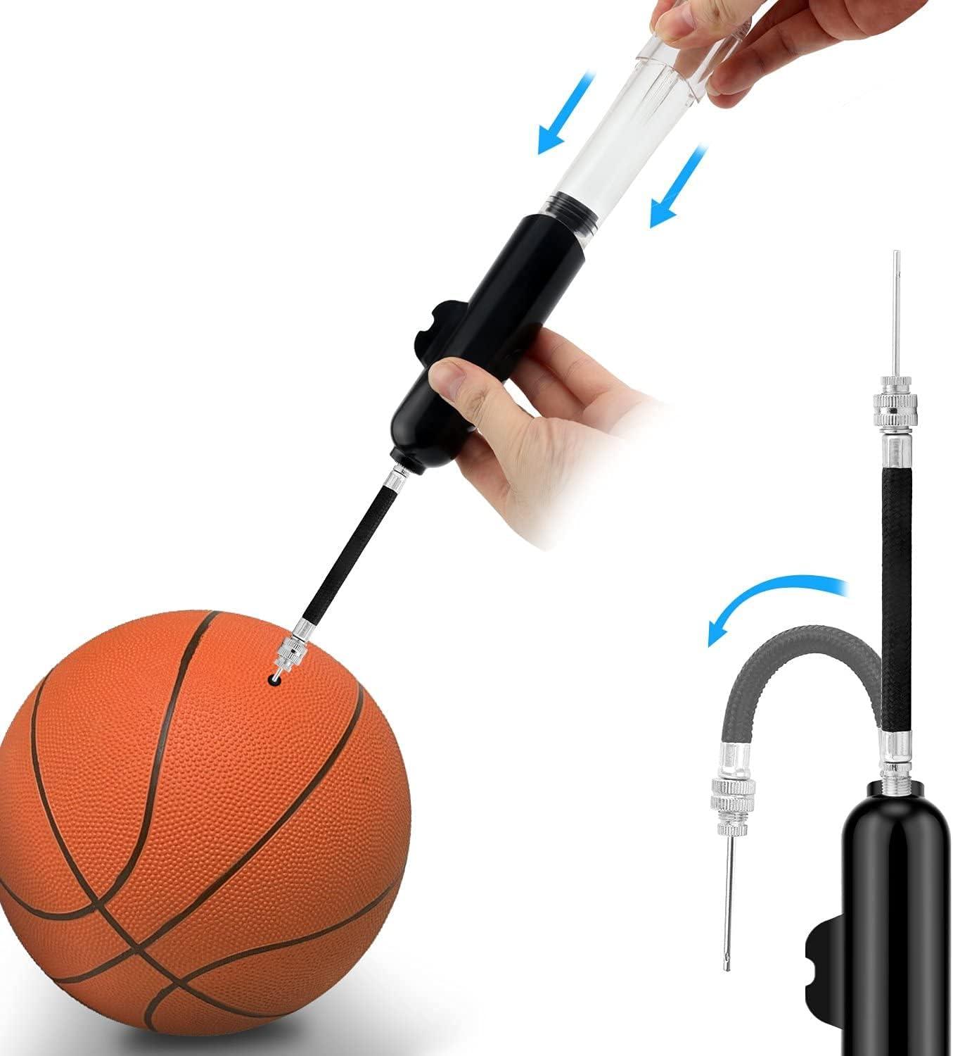 Ball Pump, Dual Action Inflate Air Pump with 3 Needles and 2 Nozzles