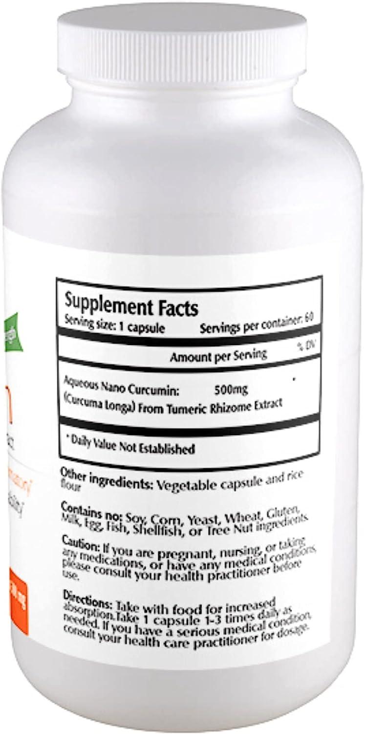 One Nutrition Nano Curcumin 500 mg Turmeric Curcumin Water