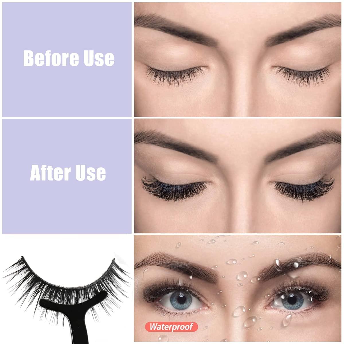 5 Pairs Self Adhesive Eyelashes, False Eyelashes No Glue No Eyeliner