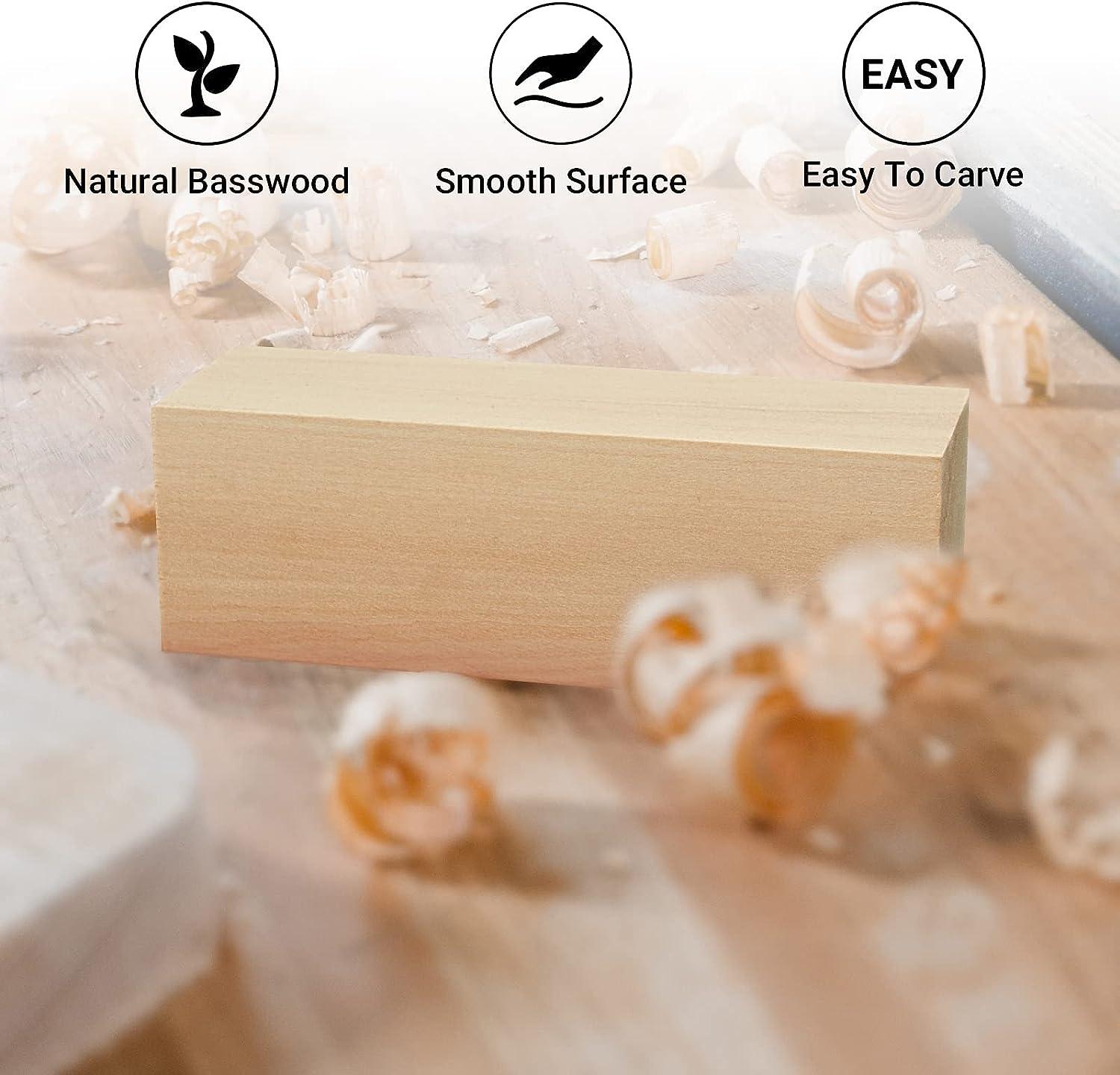 10Pcs Basswood Carving Block Natural Soft Wood Carving Block