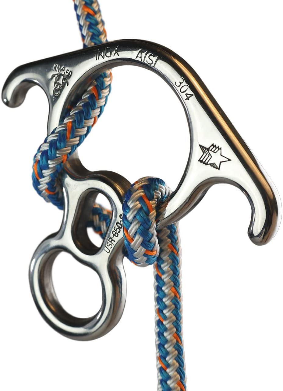 ProClimb 50 kN Stainless Steel Rescue Figure 8 Descender with BentEars
