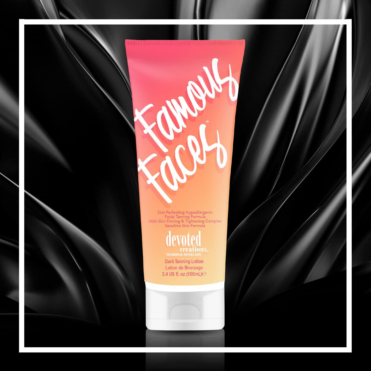 Devoted Creations Famous Faces Facial Tanning Lotion 3.4 Fl. Oz