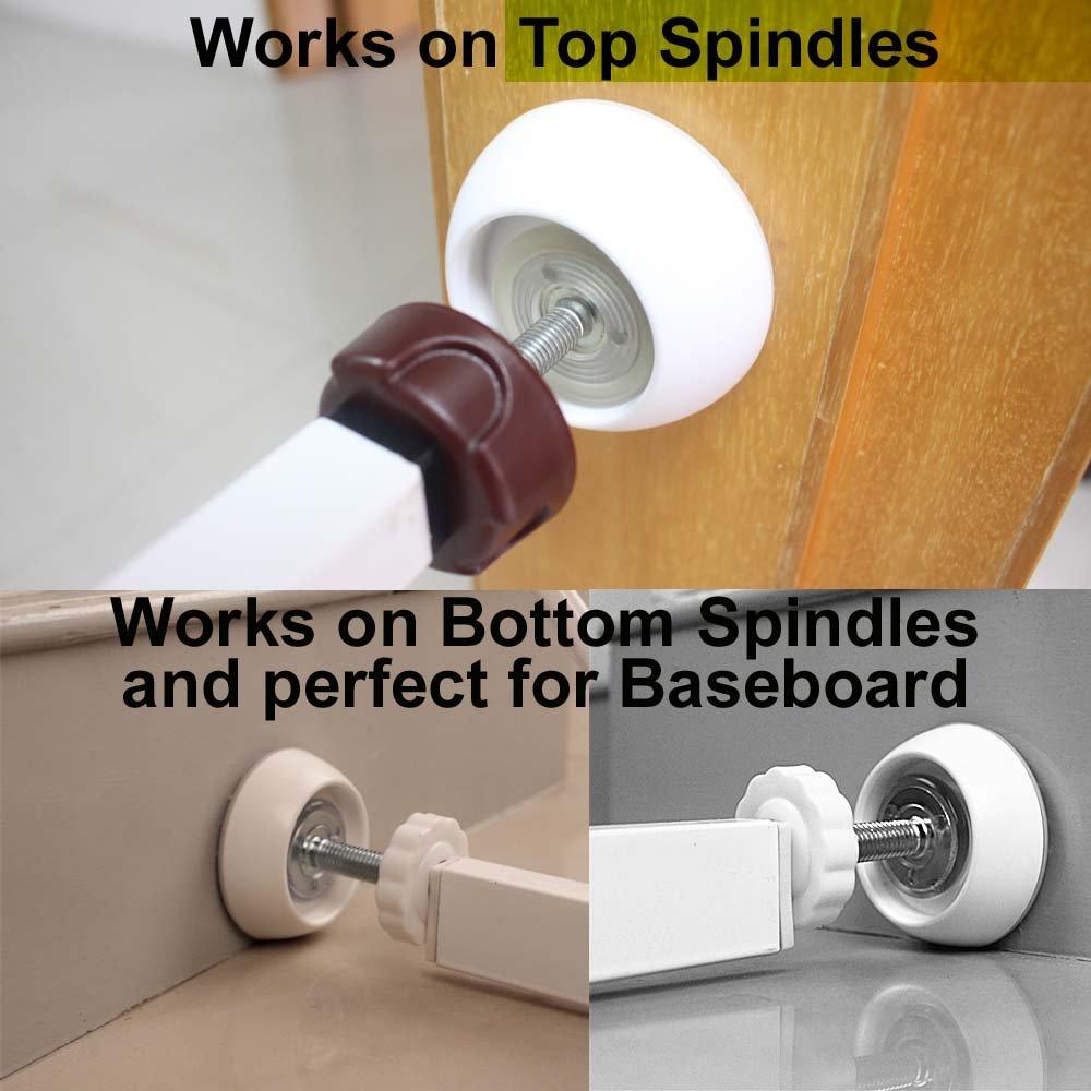 4 Pack Baby Gates Wall Cups, Safety Wall Bumpers Guard Fit for Bottom of Gates, Doorway, Stairs