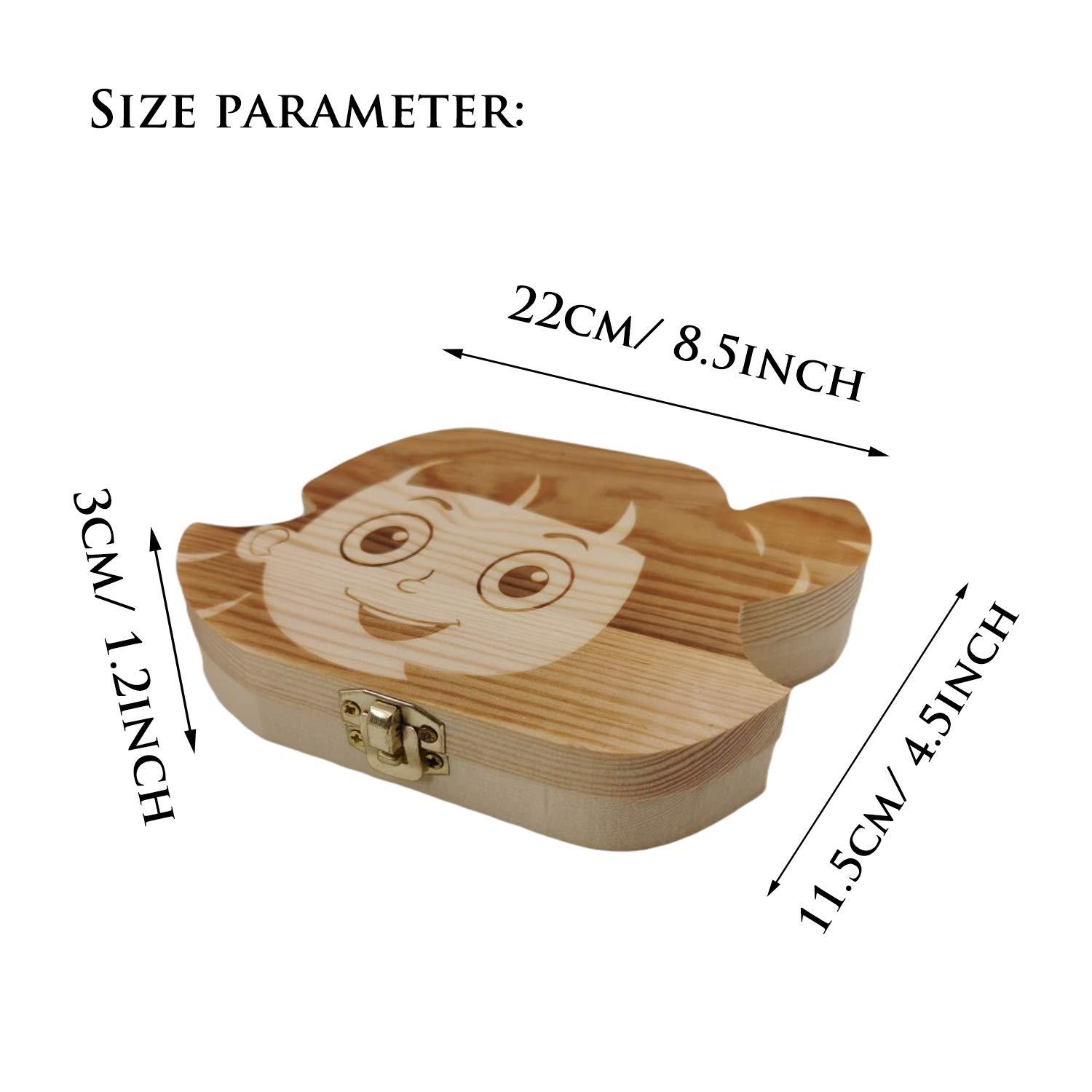 Baby Tooth Fairy Keepsake Box First Teeth and Curl Keepsake Box