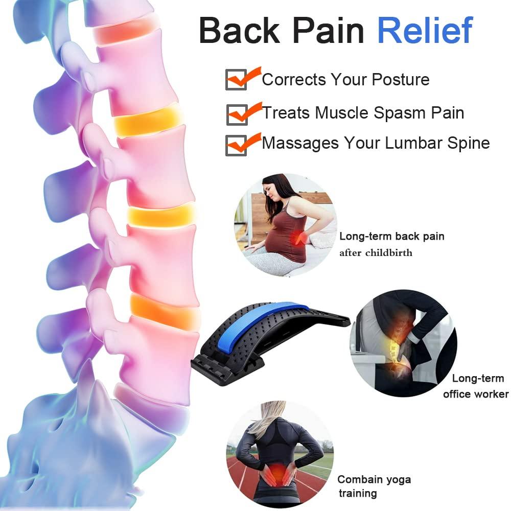 Back Stretcher for Lower Back Pain Relief, MultiLevel Lumbar Support