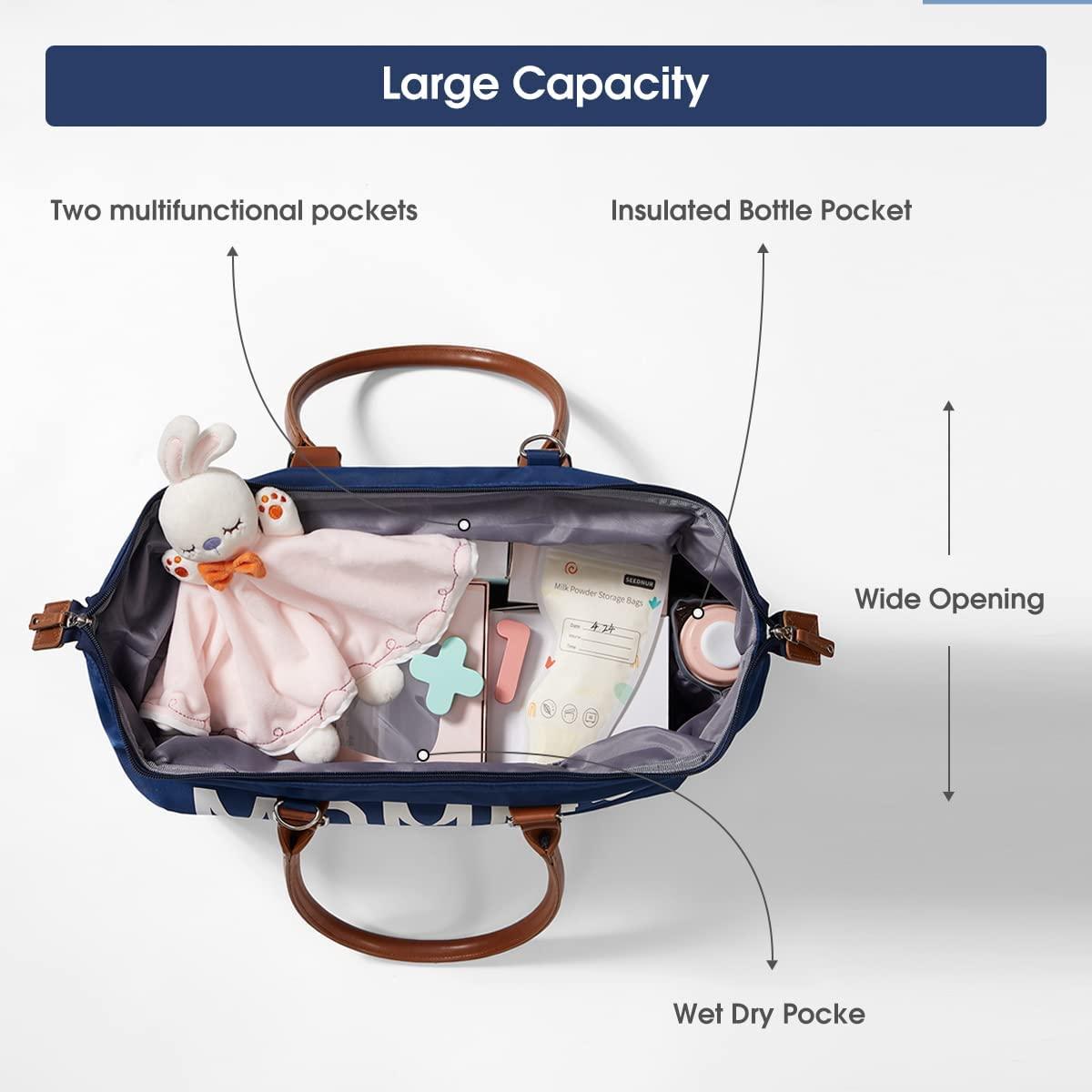 Baby Bags for Mom Multifunctional Diaper Bag Milk Storage