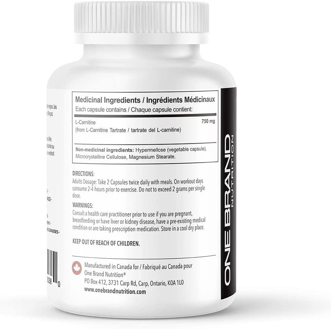 One Brand Nutrition L-Carnitine 750 mg (120 Caps) | Vegan | Buy Now with Express International Delivery | GoSupps.com One Brand Nutrition L-Carnitine 750 mg (120 Caps) | Vegan | Buy Now with Express International Delivery | GoSupps.com