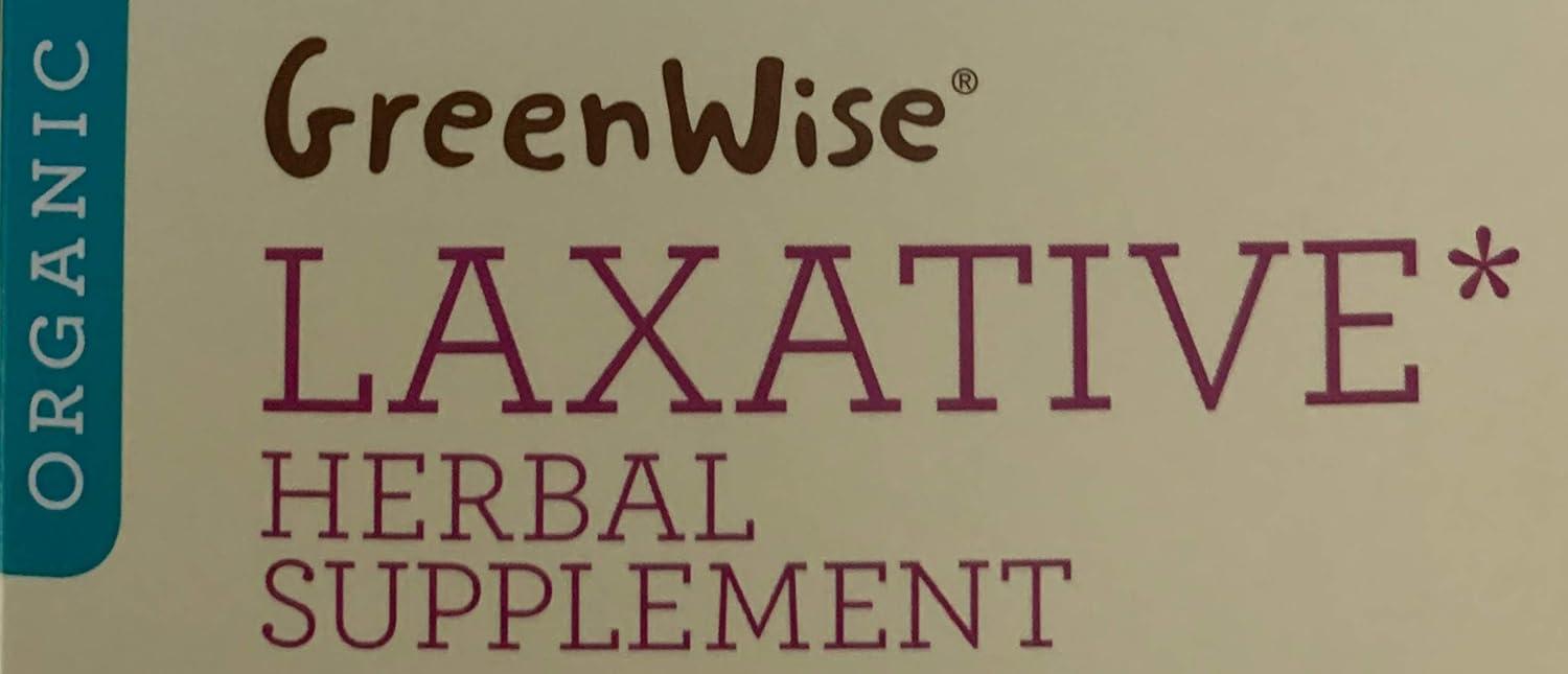 GreenWise Organic Laxative Herbal Supplement Senna Leaf Peppermint