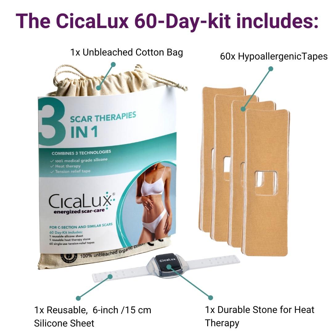 CicaLux Scar Treatment for Surgical Scars Triple Action Heat Pressure