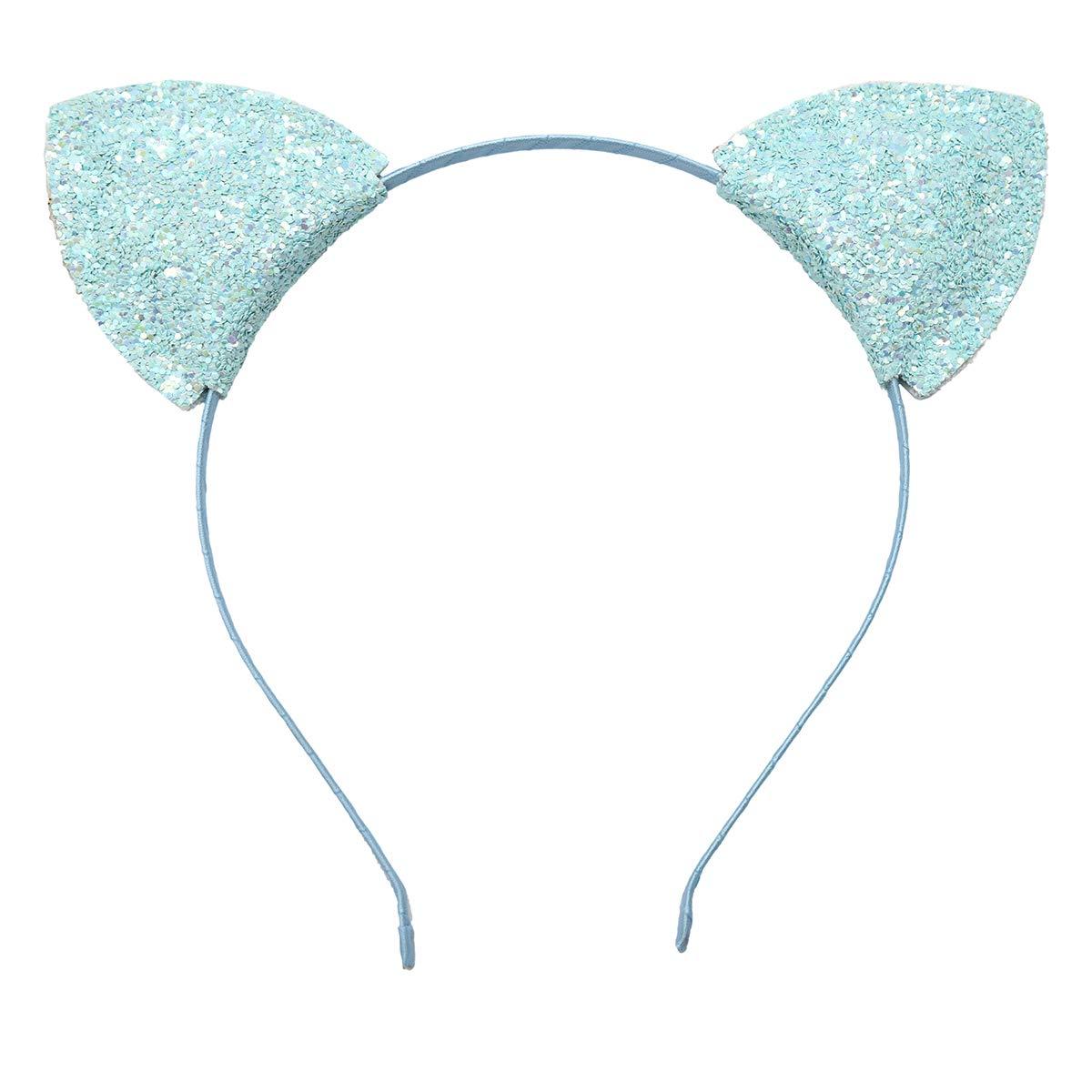 12 Fascine Orecchie Gatto Colorate - Cerchietti Elastici Con Fiocco Per Feste, Donna E Ragazze