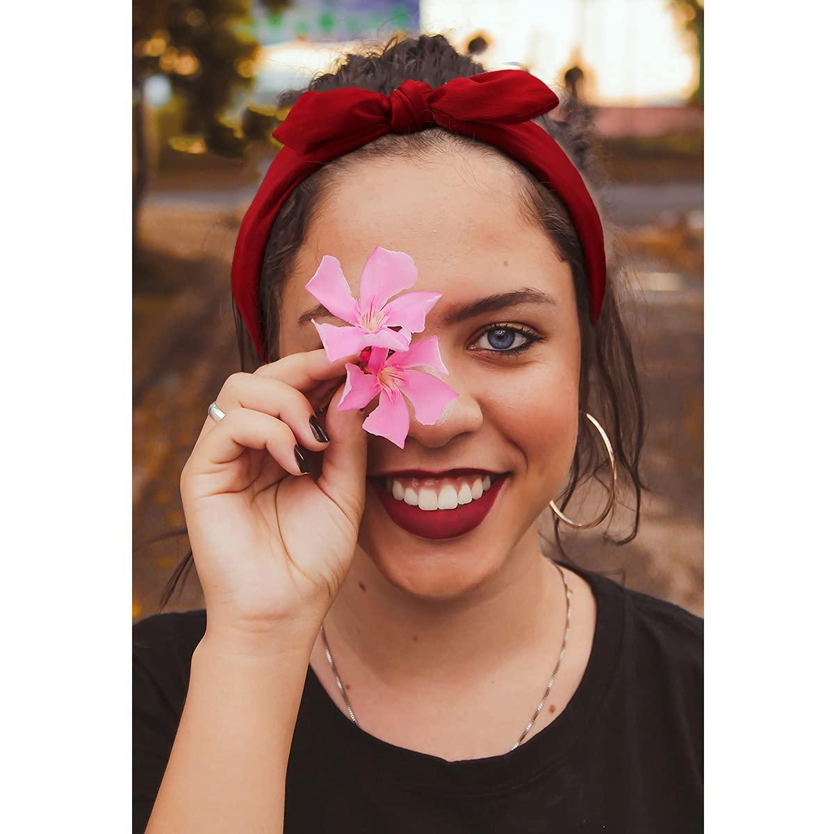 Jaciya 6-Pack Knotted Bow Headbands for Women Stylish Turban