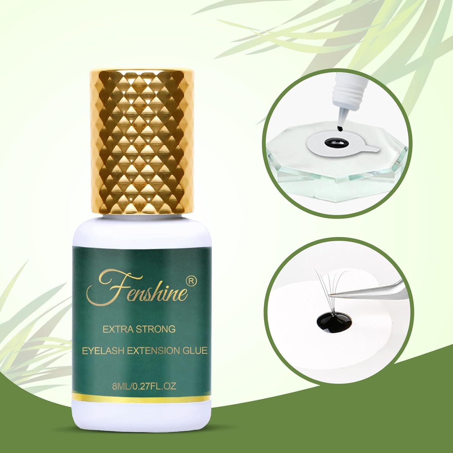 Fenshine Extra Strong Eyelash Extension Glue Black Lash Adhesive for