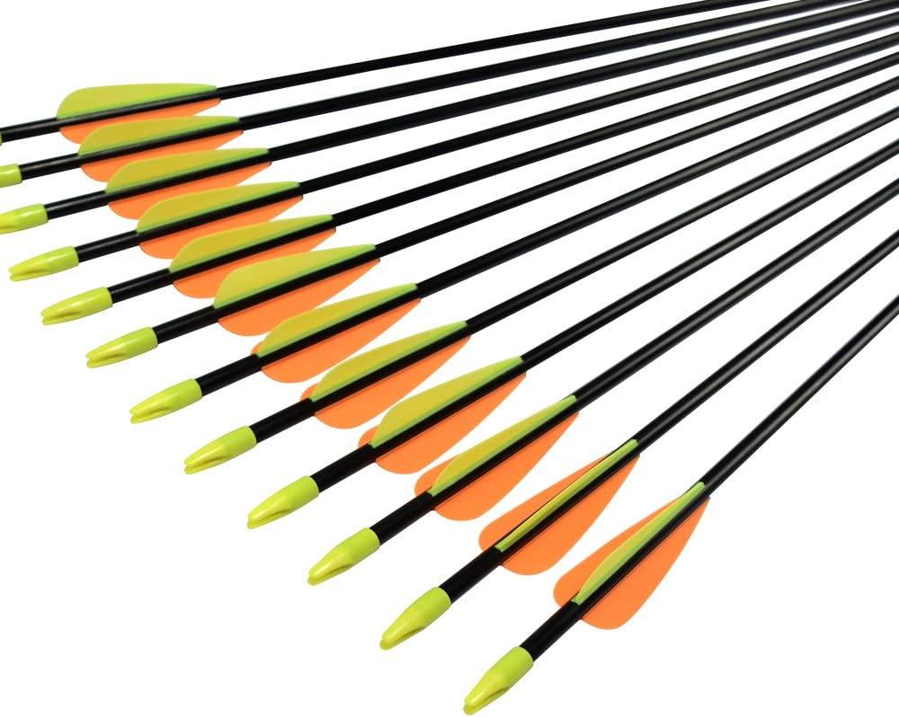 NIKA ARCHERY 24 26 28 30 Fiberglass Arrows for Youth Practise