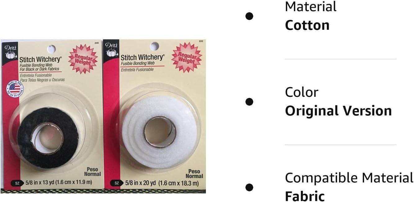 Bundle Stitch Witchery Hemming Tape Regular 5/8" Black 13 yds & 5/8