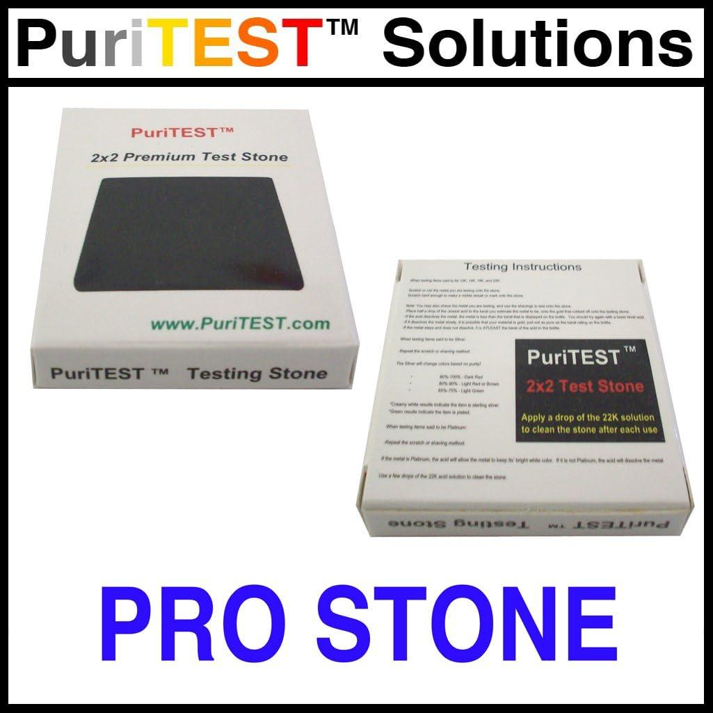  PuriTEST 10k/14k/18k Gold Test Acid Solutions Tester Kit Detect  Metals Scrap Jewelry + PRO 2x2 Testing Stone : Arts, Crafts & Sewing